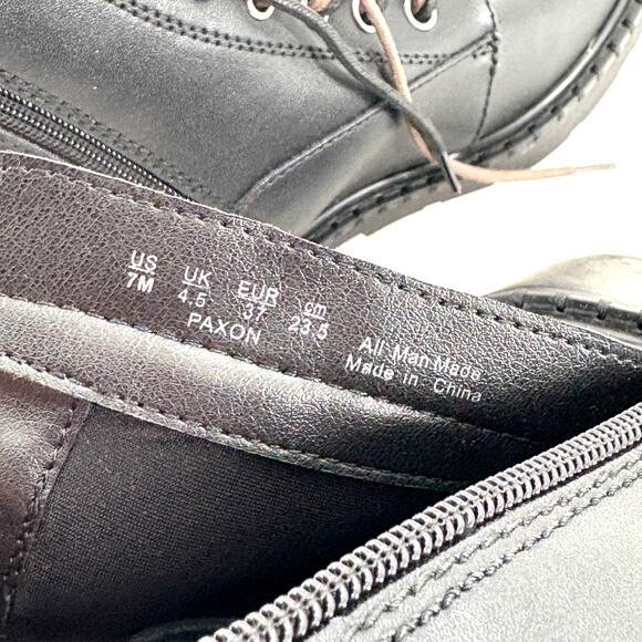 Zodiac Paxon Combat Boots 7 Black NWOT Lace Up Ankle Booties Heel Grunge 90s Y2k - Picture 6 of 7